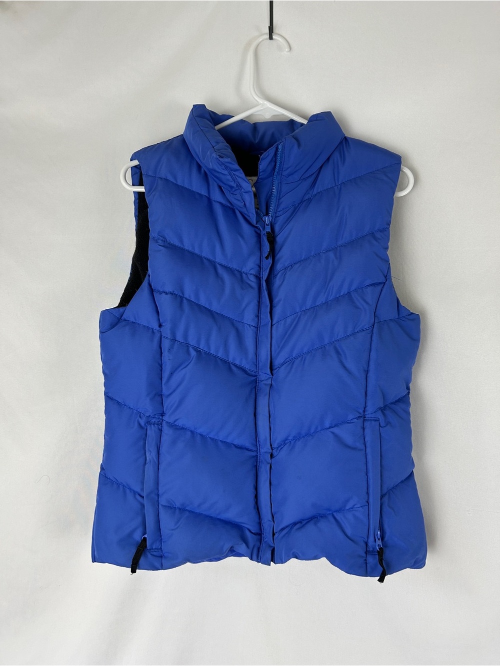 Columbia Blue Puffer Vest Down Filled Women's M (spots)